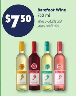 Family Dollar Barefoot Wine offer