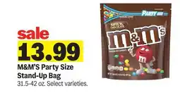 Meijer M&M'S Party Size Stand-Up Bag offer