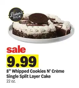 Meijer 8 Whipped Cookies N' Crème Single Split Layer Cake offer
