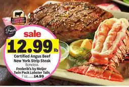 Meijer Certified Angus Beef New York Strip Steak offer