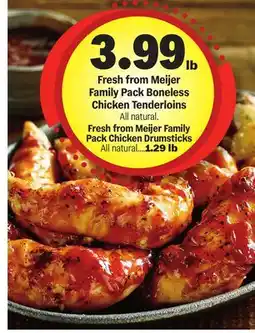 Meijer Fresh from Meijer Family Pack Boneless Chicken Tenderloins offer