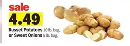 Meijer Russet Potatoes 10 lb. bag. or Sweet Onions 5 lb. bag offer