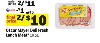 Meijer Oscar Mayer Deli Fresh Lunch Meat offer