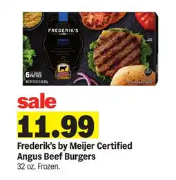 Meijer Frederik's by Meijer Certified Angus Beef Burgers offer