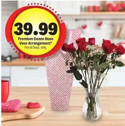 Meijer Premium Dozen Rose Vase Arrangement offer
