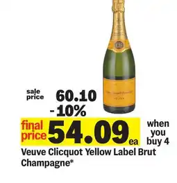 Meijer Veuve Clicquot Yellow Label Brut Champagne offer