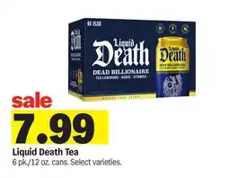 Meijer Liquid Death Tea offer