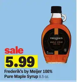 Meijer Frederik's by Meijer 100% Pure Maple Syrup offer