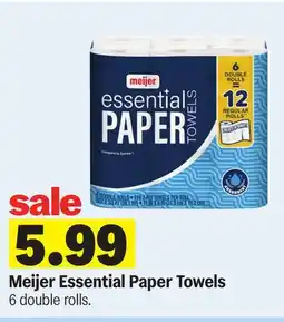 Meijer Meijer Essential Paper Towels offer