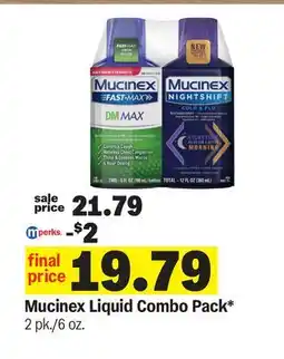 Meijer Mucinex Liquid Combo Pack offer