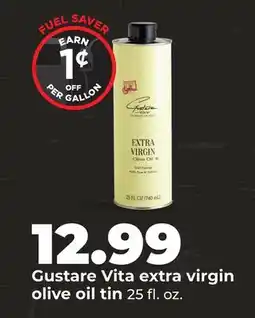 Hy-Vee Gustare Vita extra virgin olive oil tin offer