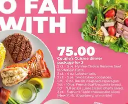 Hy-Vee Couple's Cuisine dinner package for 2 offer