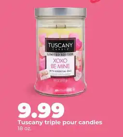 Hy-Vee Tuscany triple pour candles offer