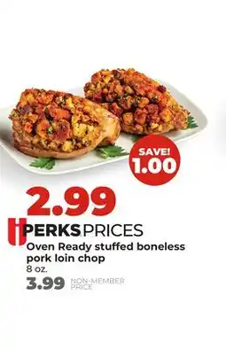 Hy-Vee Oven Ready stuffed boneless pork loin chop offer