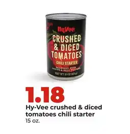 Hy-Vee Hy-Vee crushed & diced tomatoes chili starter offer