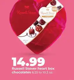 Hy-Vee Russell Stover heart box chocolates offer
