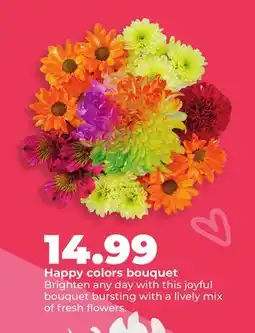 Hy-Vee Happy colors bouquet offer