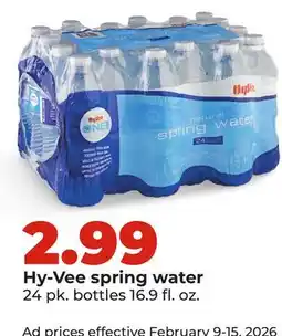 Hy-Vee Hy-Vee spring water offer
