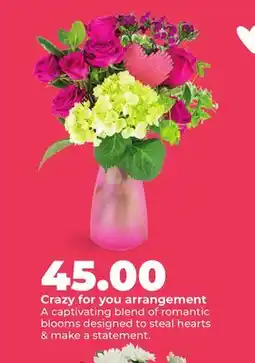 Hy-Vee Crazy for you arrangement offer