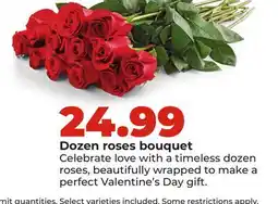 Hy-Vee Dozen roses bouquet offer
