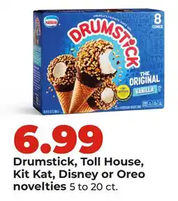 Hy-Vee Drumstick, Toll House, Kit Kat, Disney or Oreo novelties offer