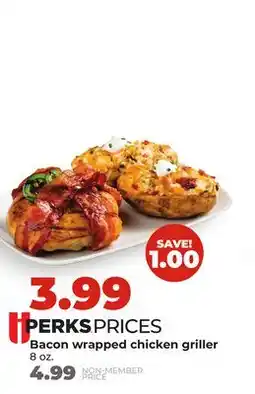 Hy-Vee Bacon wrapped chicken griller offer