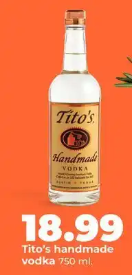 Hy-Vee Tito's handmade vodka offer