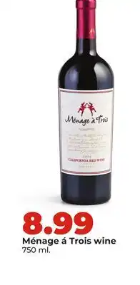 Hy-Vee Ménage á Trois wine offer