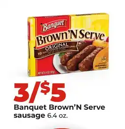 Hy-Vee Banquet Brown'N Serve sausage offer