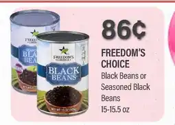 Commissary FREEDOM'S CHOICE Black Beans or Seasoned Black Beans offer