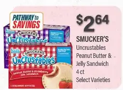 Commissary SMUCKER'S Uncrustables Peanut Butter & Jelly Sandwich offer