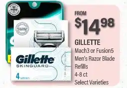 Commissary GILLETTE Mach3 or Fusion5 Men's Razor Blade Refills offer