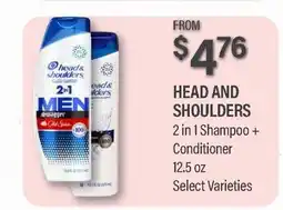 Commissary HEAD AND SHOULDERS 2 in 1 Shampoo + Conditioner offer