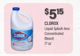 Commissary CLOROX Liquid Splash-less Concentrated Bleach offer