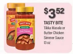 Commissary TASTY BITE Tikka Masala or Butter Chicken Simmer Sauce offer