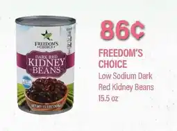 Commissary FREEDOM'S CHOICE Low Sodium Dark Red Kidney Beans offer
