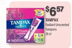 Commissary TAMPAX Radiant Unscented Tampons offer
