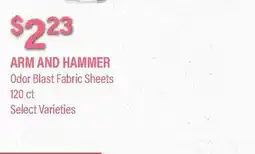 Commissary ARM AND HAMMER Odor Blast Fabric Sheets offer