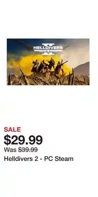 Game Stop Helldivers 2 - PC Steam offer