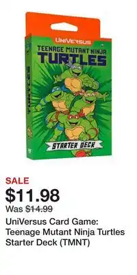 Game Stop UniVersus Card Game: Teenage Mutant Ninja Turtles Starter Deck (TMNT) offer