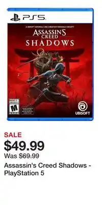 Game Stop Assassin's Creed Shadows - PlayStation 5 offer
