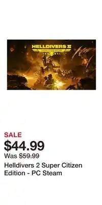Game Stop Helldivers 2 Super Citizen Edition - PC Steam offer