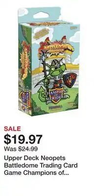 Game Stop Upper Deck Neopets Battledome Trading Card Game Champions of Meridell Starter Deck offer