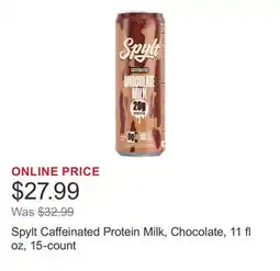 Costco Spylt Caffeinated Protein Milk, Chocolate, 11 fl oz, 15-count offer