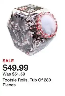 Office Depot Tootsie Rolls, Tub Of 280 Pieces offer