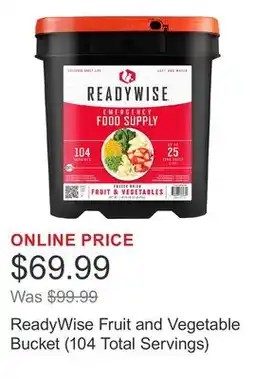 Costco ReadyWise Fruit and Vegetable Bucket (104 Total Servings) offer