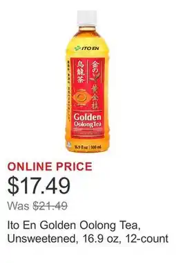Costco Ito En Golden Oolong Tea, Unsweetened, 16.9 oz, 12-count offer