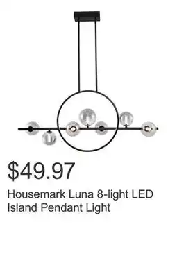 Costco Housemark Luna 8-light LED Island Pendant Light offer