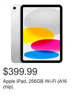 Costco Apple iPad, 256GB Wi-Fi (A16 chip) offer