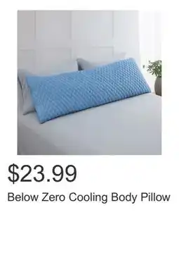 Costco Below Zero Cooling Body Pillow offer